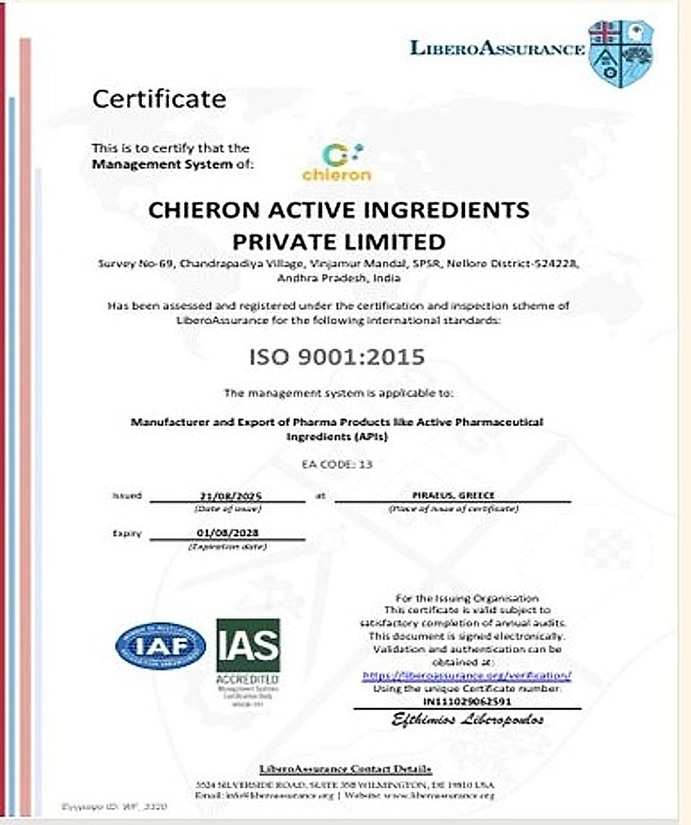 ISO 9001:2015 Certificate