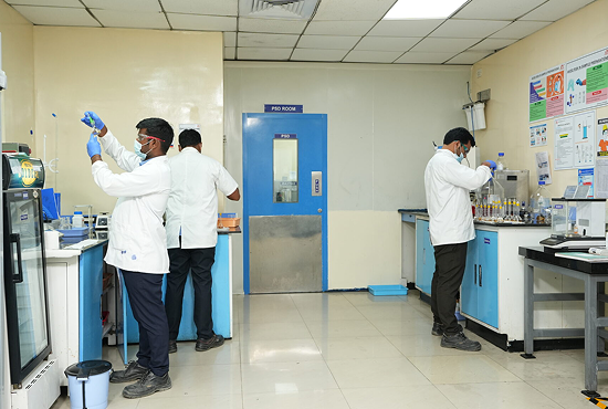 Glochem quality control and PSD testing facility