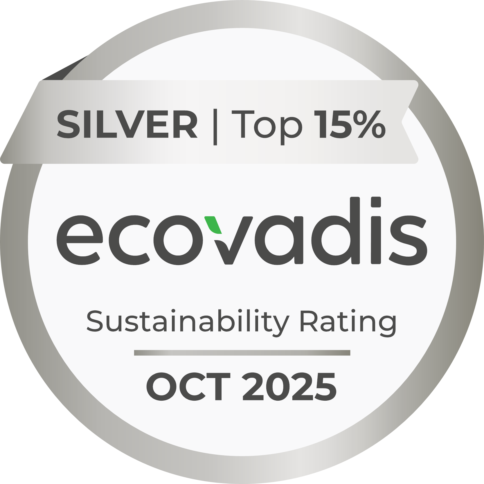EcoVadis Silver Top 15%